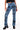 Front View Astrological Printed High Rise Straight Leg Jean