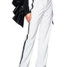 Front View Atlantic City Contrast Trim Straight Leg Trouser 