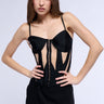 Front View Attract Better Cut Out Mesh Corset Top