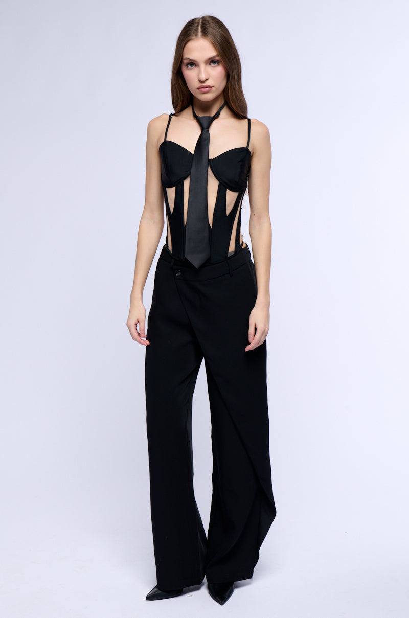 Full View Attract Better Cut Out Mesh Corset Top