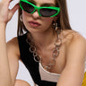 Front View Attract Money Glasses In Green