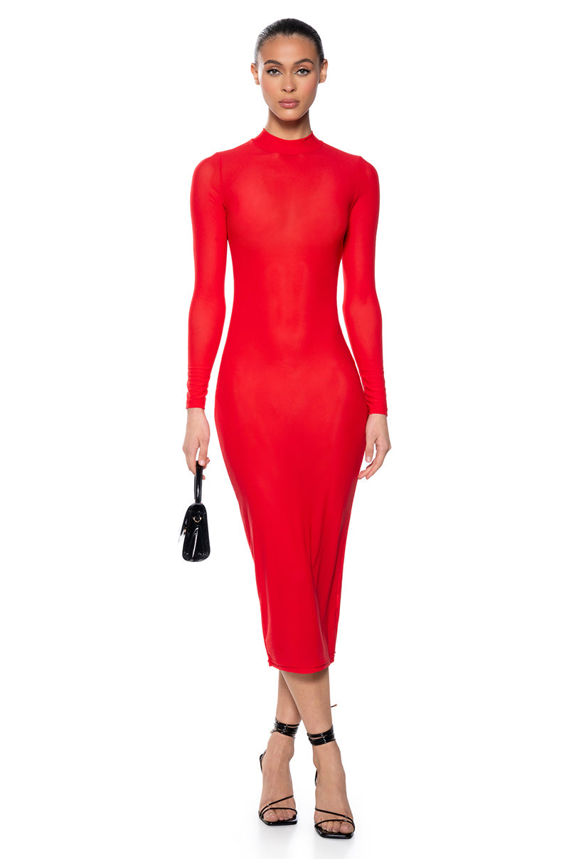 Front View Au Revoir Mesh Maxi Dress