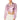 Front View Aubrey Brushed Metallic Cropped Denim Jacket In Pink