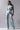 Extra View Aubrey Brushed Metallic Wide Leg Cargo Jeans In Blue