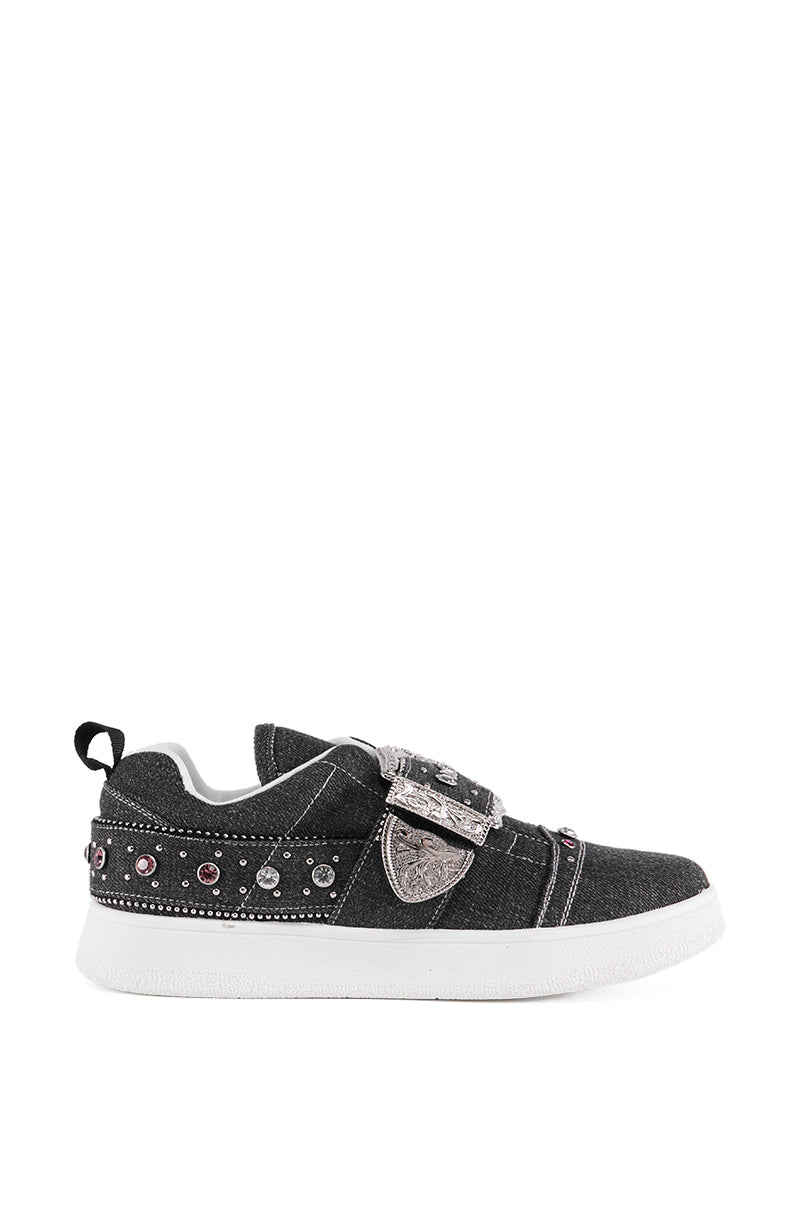 AUDRA BLACK EMBELLISHED SNEAKER view 0