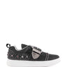 Back View Audra Black Embellished Sneaker