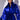 Front View Aurtura Luxe Metallic Blue Puffer Coat