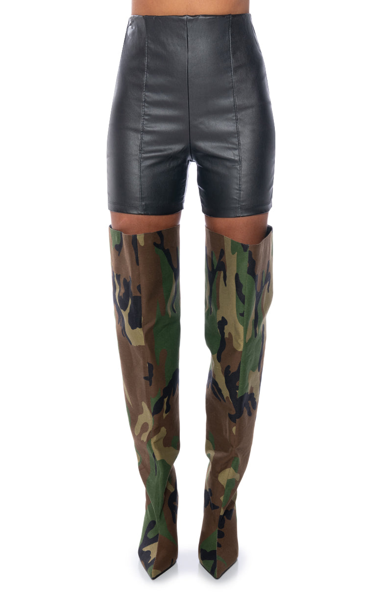 Full View Ava Faux Leather Biker Shorts 7