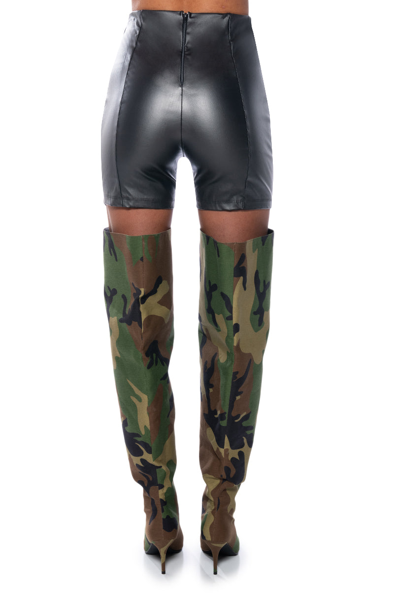 Extra View Ava Faux Leather Biker Shorts 9