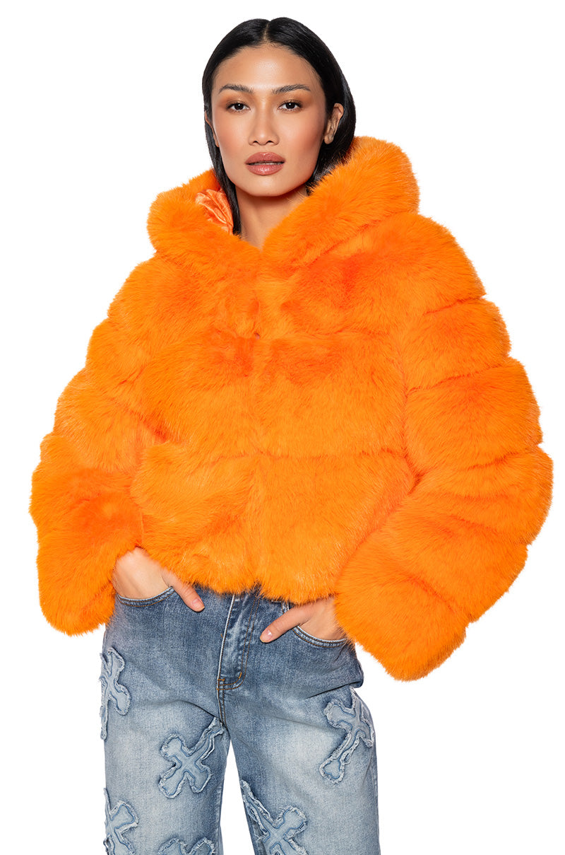 AVI FAUX FOX FUR COAT view 0