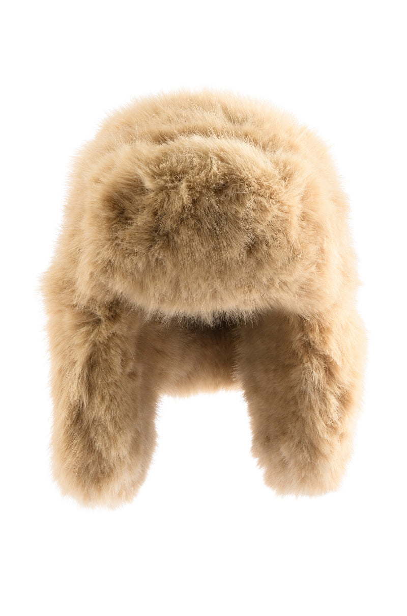 Side View Avi Faux Fur Hat In Ivory