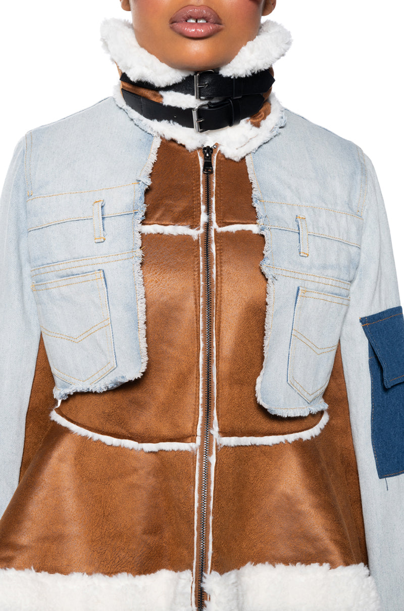 Extra View Aviator Trench With Peplum Sides