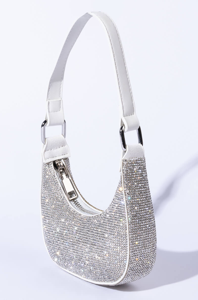Back View Aw Freak Out Rhinestone Mini Baguette 2