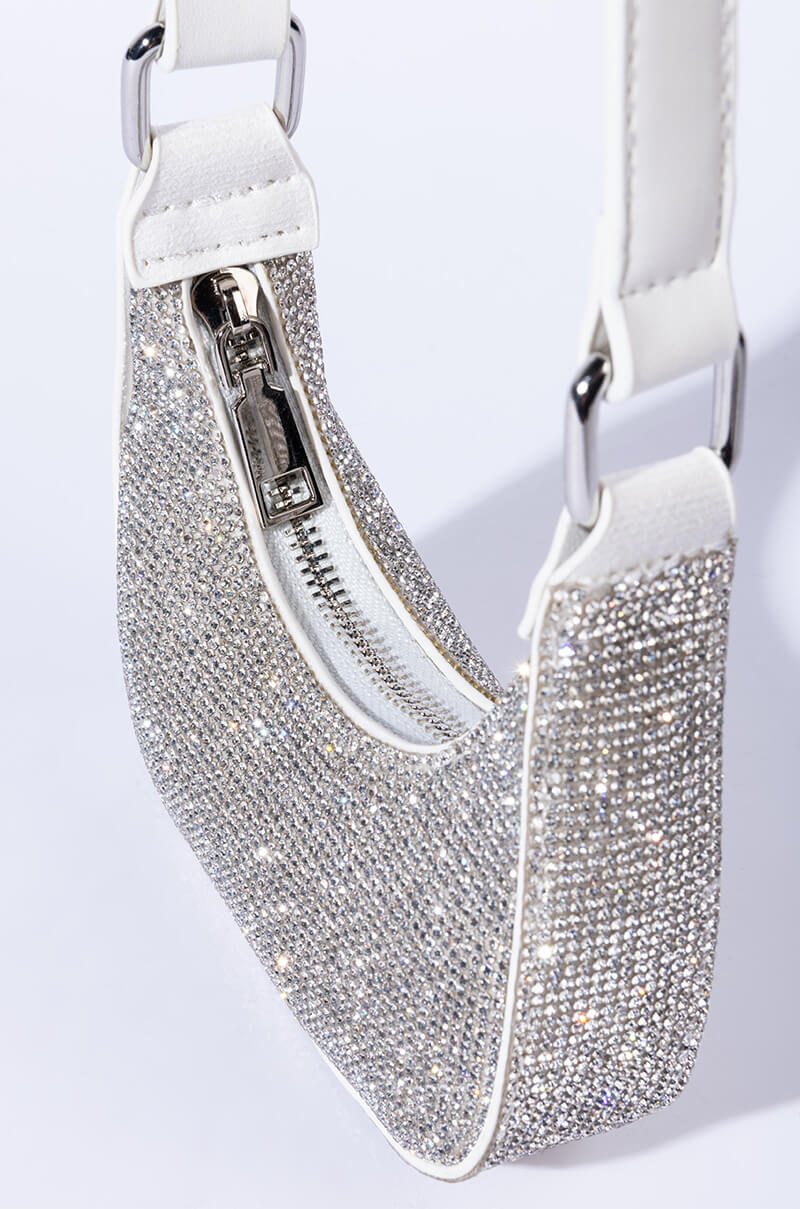Detail View Aw Freak Out Rhinestone Mini Baguette 3