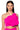 Front View Azalea Asymmetric Applique Crop Top In Pink