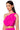 Side View Azalea Asymmetric Applique Crop Top In Pink