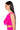 Detail View Azalea Asymmetric Applique Crop Top In Pink