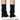 Front View Azalea Fillipa Ribbed Over The Knee Sneaker Boot Black