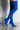 Side View Azalea Wang  Your Friends Are Taking You Out Thigh High Sexy Heel Suede Boot in Cobalt Suede