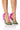 Front View Azalea Wang A Little Drama Rhinestone Feather Sandal In Green