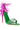 Full View Azalea Wang A Little Drama Rhinestone Feather Sandal In Green