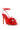 Back View Azalea Wang Above And Beyond Feather Flower Decor Sandal In Red