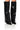 Front View Azalea Wang Acadia Stiletto Knee High Wedge Boot In Black