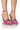 Front View Azalea Wang Aden Embellished Brocade Chunky Sandal In Fuchsia