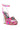 Back View Azalea Wang Aden Embellished Brocade Chunky Sandal In Fuchsia