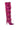 Side View Azalea Wang Adriel Fuchsia Sequin Fringe Drip Boot