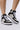 Front View Azalea Wang Adryan Black Sparkle Sneaker