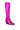 Back View Azalea Wang After Party Metallic Western Boot In Pink