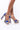 Front View Azalea Wang Aim For The Eyes Chunky Heel Sandal In Blue in Blue