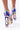 Back View Azalea Wang Aim For The Eyes Chunky Heel Sandal In Blue in Blue