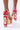 Back View Azalea Wang Aim For The Eyes Chunky Heel Sandal In Red in Red