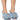 Front View Azalea Wang Alaya Embellished Butterfly Stiletto Sandal In Denim