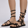 Front View Azalea Wang Albus Flat Butterfly Sandal