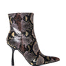 Side View Azalea Wang Alcmene Snakeskin Bootie In Multi