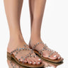 Front View Azalea Wang All Day Long Flat Sandal In Clear Pvc