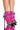 Front View Azalea Wang All Eyes On Me Stiletto Bootie In Multi