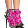 Front View Azalea Wang All Eyes On Me Stiletto Bootie In Multi