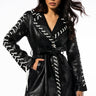 Front View Azalea Wang All The Small Things Pu Trench With Lace Up