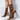 Front View Azalea Wang All You Need Is Me Tonight Stiletto Bootie In Brown in Brown