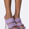 Front View Azalea Wang All Your Love Stiletto Sandal In Purple