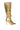 Side View Azalea Wang Alonza Gold Diamond Embellished Boot