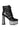 Side View Azalea Wang Ambreine Black Silver Platform Bootie