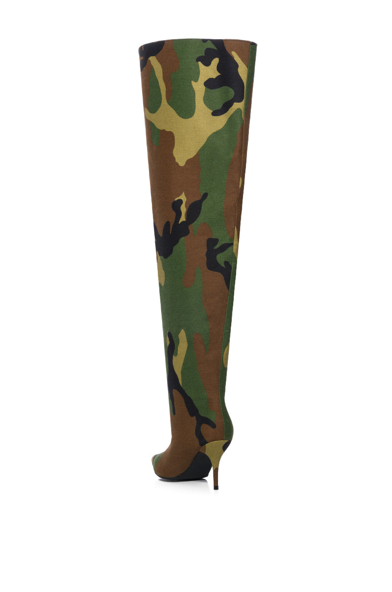 Detail View Azalea Wang Amby Bucket Boot In Green