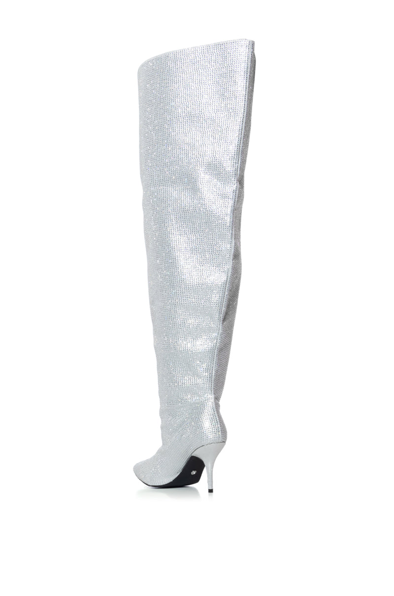 Detail View Azalea Wang Amby Silver Boot