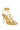 Back View Azalea Wang Amenra Gold Caged Strapped Sandal