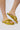 Front View Azalea Wang Ammon Yellow Metallic Braided Sandal